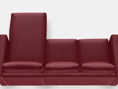 VIMLE Cover for 3-seat sofa 6 Low-poly 3D model