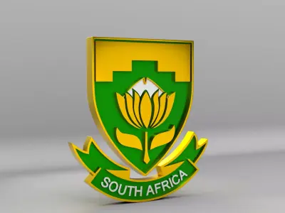 South Africa National Soccer Team Logo 3D model