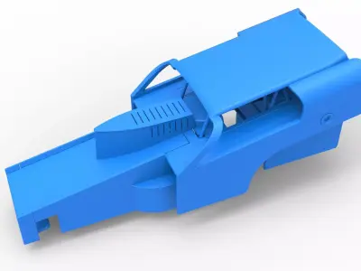 Shell of Vintage Dirt Modified stock car Version 2 Scale 1 to 25 3D print model