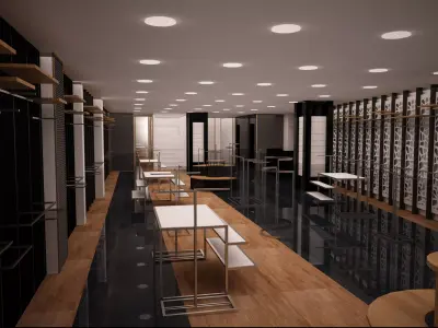 models interior of clothing store Free 3D model