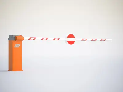 Road barrier 3D model