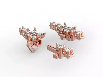 Tennis bracelet lock water way necklace marquize locked 3D print model