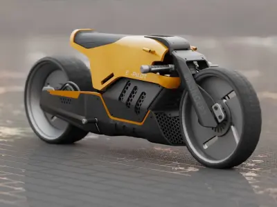 CONCEPT MOTORBIKE C-3000 RIGGED 3D model