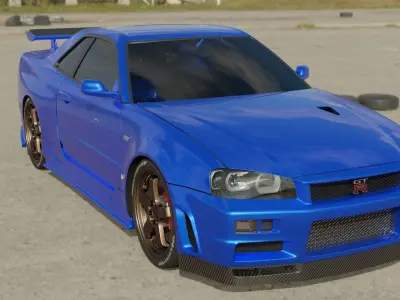 Nissan GTR R-34 3D model 3D model