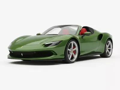 Ferrari 2025 12 Cilindri Spider Concept Low-poly 3D model