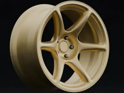 Kansei Tandem Aftermarket Wheel Low-poly 3D model
