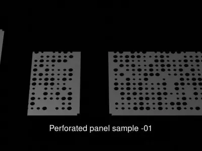Perforated panel 3D Model Collection