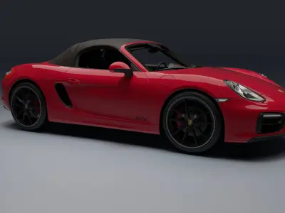 Porsche 718 Boxster GTS Low-poly 3D model