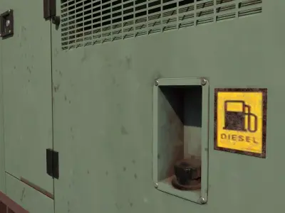 Game-Ready Diesel Generator Low-poly 3D model