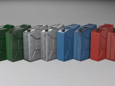 Jerrycan gas can Low-poly 3D model purchase