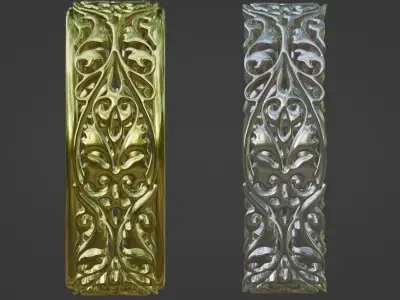 Rings with a pattern 3D print model