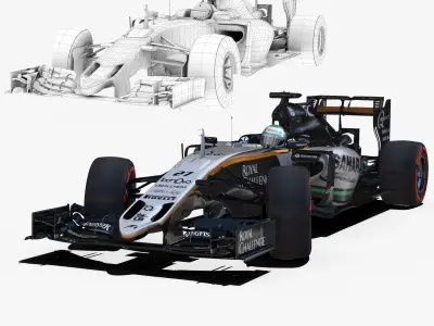 Force India VJM09 Low-poly 3D model