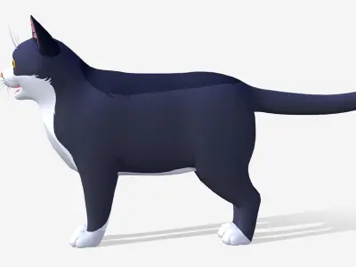 Cartoon Cats pack 2 Low-poly 3D model