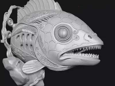 Piranha 3D print model