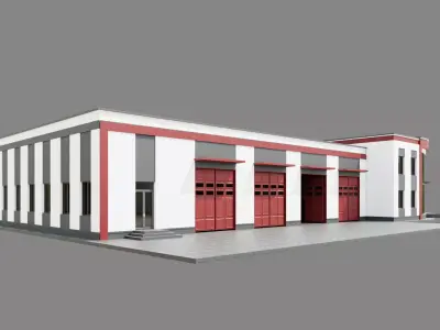 Fire Station  ID052 3D model