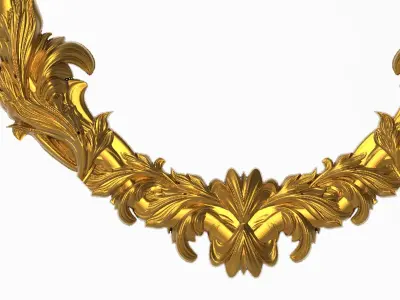 Carved Picture Frame 3D model 8