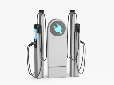 Charging Station Low-poly 3D model