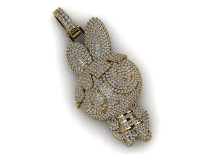 Powerpuff Girls Bubble Pendant With Diamond 2 Inches 3D print model