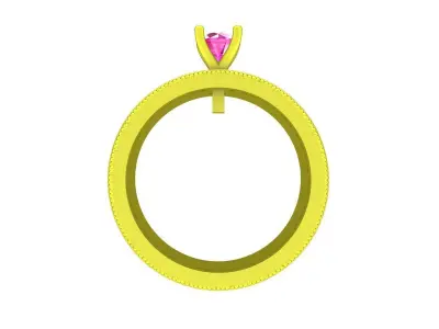 7403 luxury korean style diamond wedding rings 3D print model