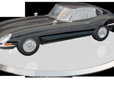 JAGUAR E TYPE Low-poly 3D model