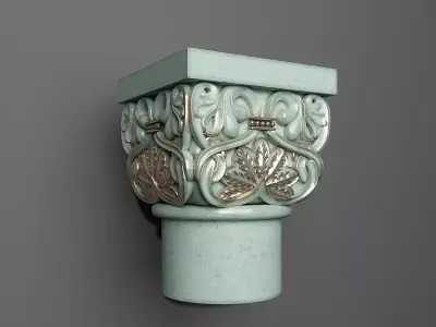 Capital ornate wall sconce 3D print model