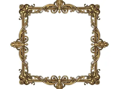10 carved frames set 3D Model Collection
