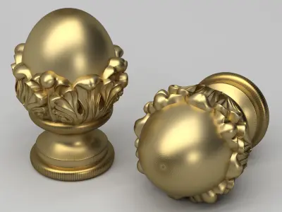 Carved Finial 3D model