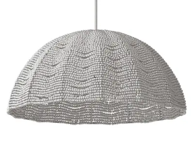 Bristol Wood Bead Pendant Chandelier by PotteryBarn 3D model