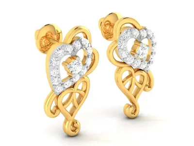 Women Earring 3dm STL OBJ FBX Render Details 3D print model