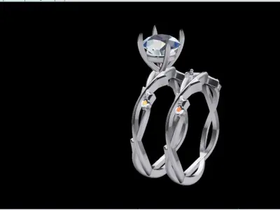 Goldsmith Rad Jewelry Ring Model - Almani 3D model