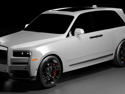 Rigged Rolls Royce Cullinan  animation ready Low-poly 3D model