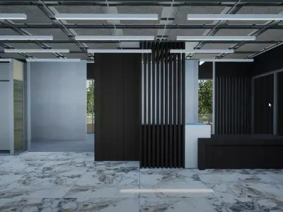 Archviz Realism 3d showroom  architecture Unreal Engine Low-poly 3D model