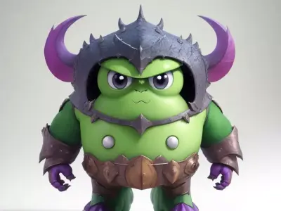  green armor monster  3D model