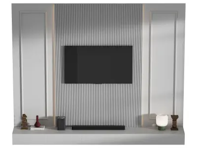 Modern TV Wall 037 3D model
