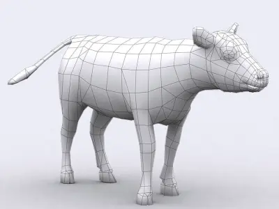 3DRT - Calf  Low-poly 3D model
