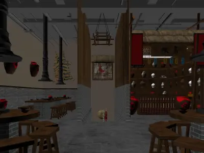 chinese restaurant interior scenes 3D model