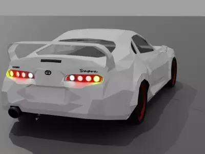 Toyota Supra mk4 Low Poly  Low-poly 3D model
