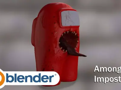 Among Us Imposter Free 3D model