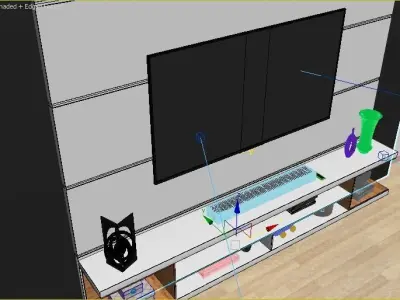 TV WALL 5 3D model