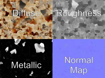 Floral Iron Handle Botanical Design model pack Low-poly 3D model