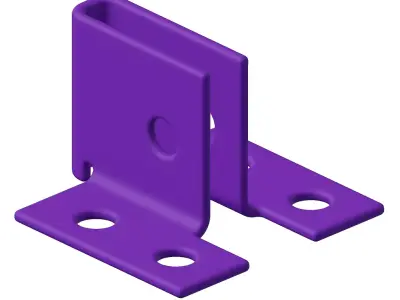 Plastic U Bracket 3D model