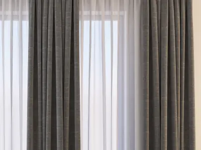Set 22 Curtains 3D model