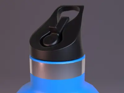 Sport Water Bottle Low-poly 3D model