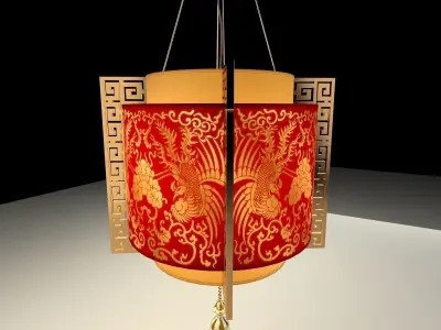 Chinese Red Lantern 3D model 69