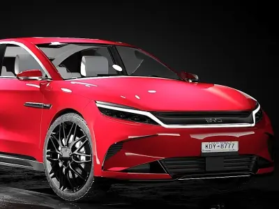 BYD han 2024 3d model Low-poly 3D model