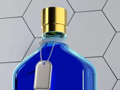 Perfume Bottle with Studio Background 3D model