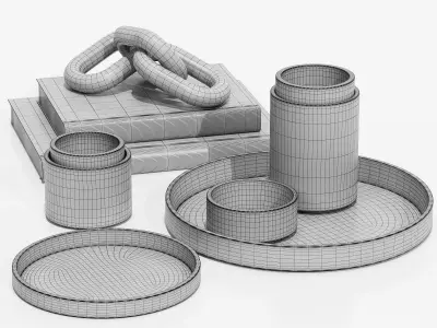 Decorative set 6 3D model buy