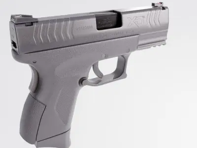 Pistol Low-poly 3D model