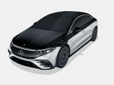 Mercedes-Benz EQS 2022 Low-poly 3D model