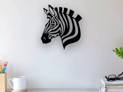 Zebra Wall Art 3D print model